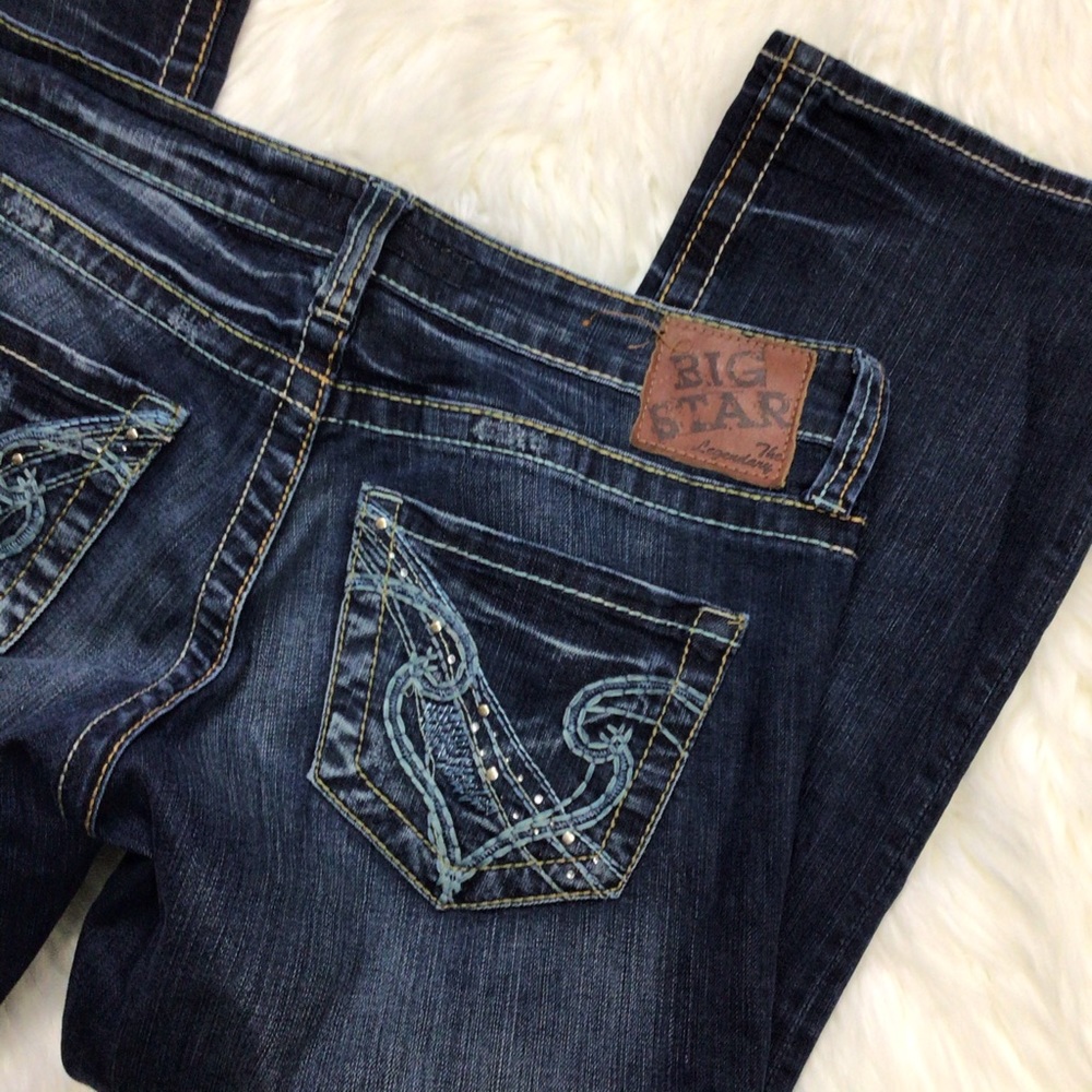 Women's Big Star Capri Distressed Low Rise Jeans